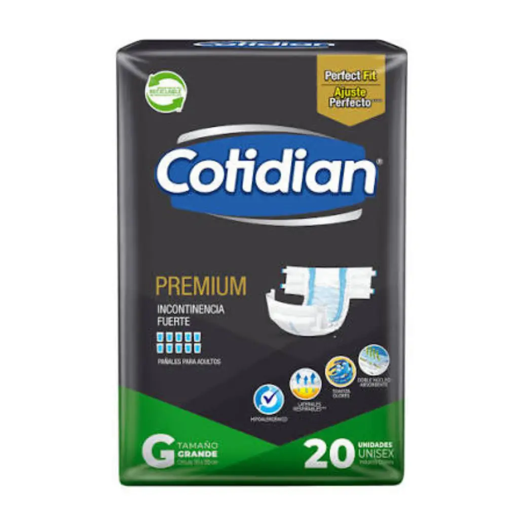 Cotidian Premium Pañal Adulto G | 20 Un
