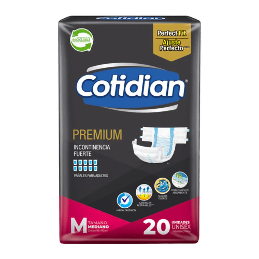 Cotidian Premium Pañal Adulto M | 20 Un
