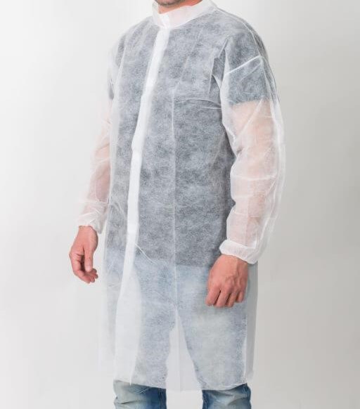 Cotona / Bata de Visita Blanca con Velcro | Unidad