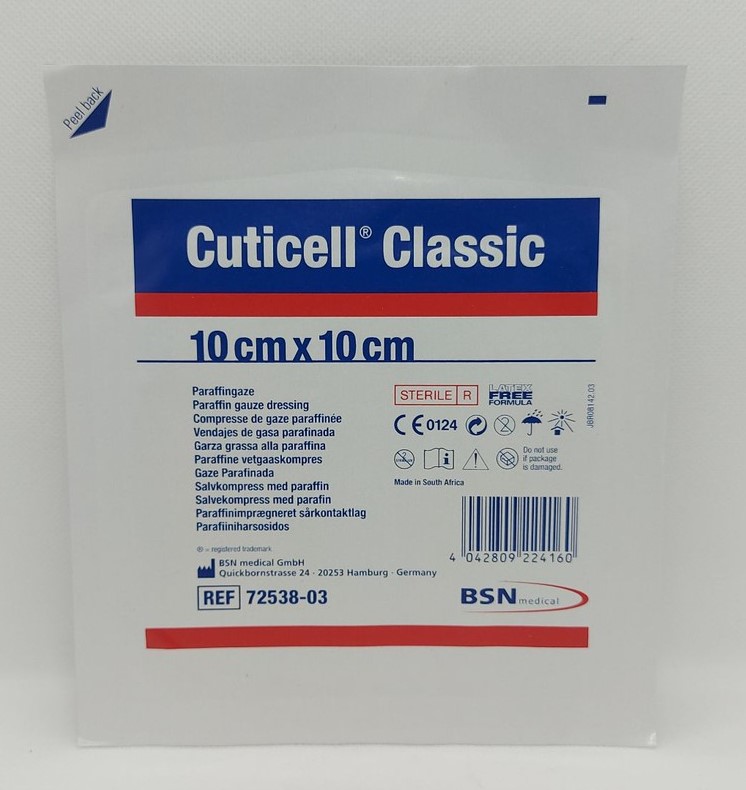 Cuticell Gasa Parafinada 10x10 cm | Unidad