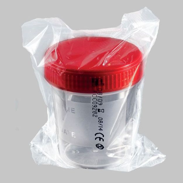 Frasco de Muestra de Orina Estéril  100 ml - 120 ml