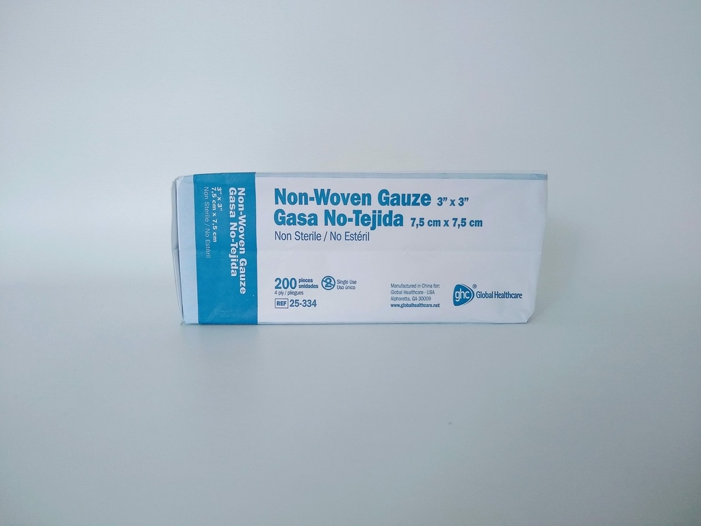 GHC GASA NO TEJIDA NO ESTERIL 7,5x7,5 SOBRE 200UN