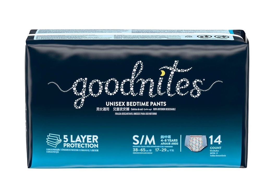 GoodNites Ropa Interior Nocturna Talla S-M |14 un