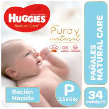 Huggies Natural Care Talla P | 34 un