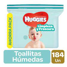 HUGGIES TOALLAS HUMEDAS WIPE ONE&amp;DONE 184 UN