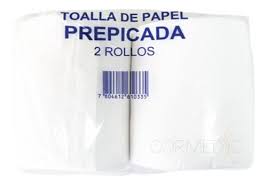 PACK 2 ROLLOS TOALLA PAPEL PREPICADA TRANSPARENTE