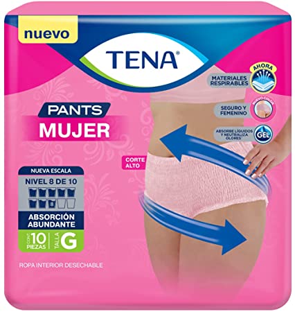 TENA PANTS MUJER G 10 UN