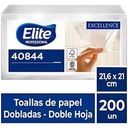 [40844] Elite Toalla Interfoliada Doble Hoja | 200 un.