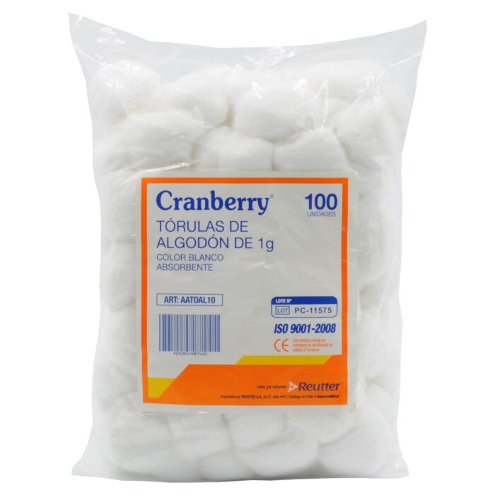 Cranberry Tórulas de Algodón 1g | Bolsa 100 un