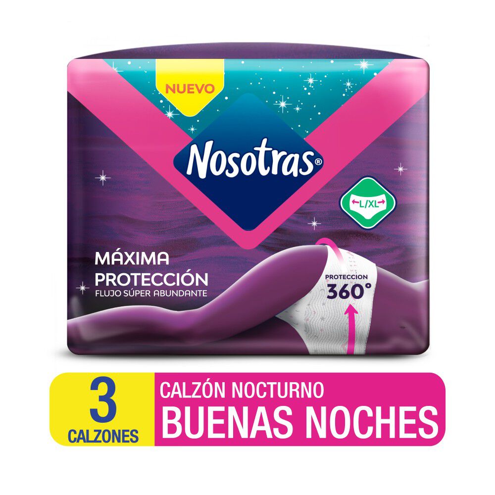 Nosotras Calzón Nocturno Desechable Talla L-XL | 3 Unidades