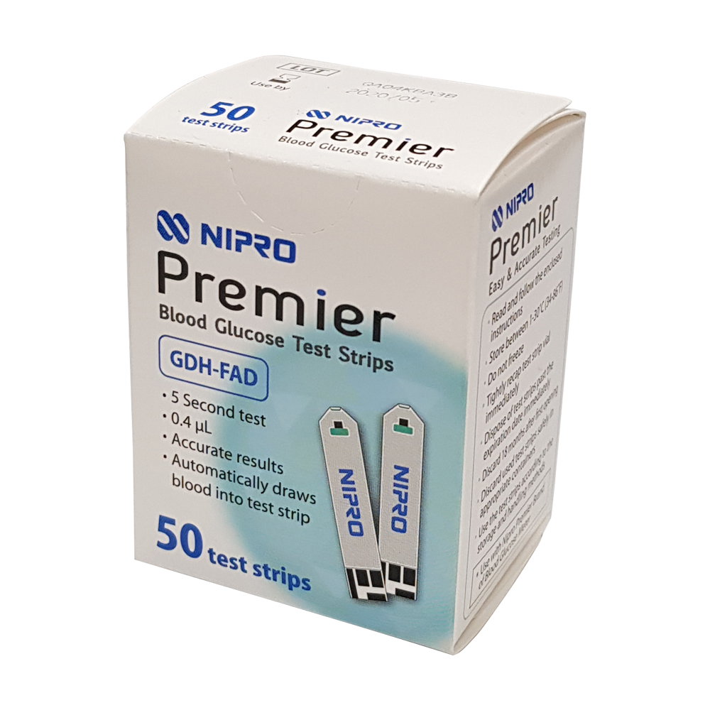 NIPRO PREMIER STRIPS BOX OF 50 GDH-FAD