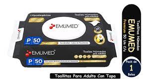 Emumed Toallitas Húmedas Adulto Premium | 50 un