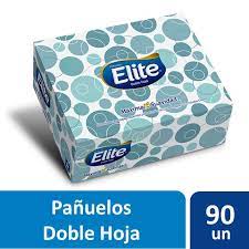 ELITE PAÑUELOS DOBLE HOJA CAJA 90 UNIDADES