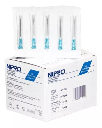 Nipro Aguja Hipodérmica 23G x 1 1/4 | Caja 100 un