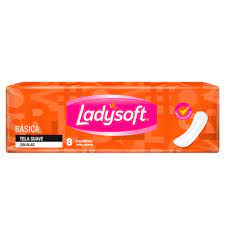 LADYSOFT TELA SUAVE SIN ALAS 8 UNIDADES