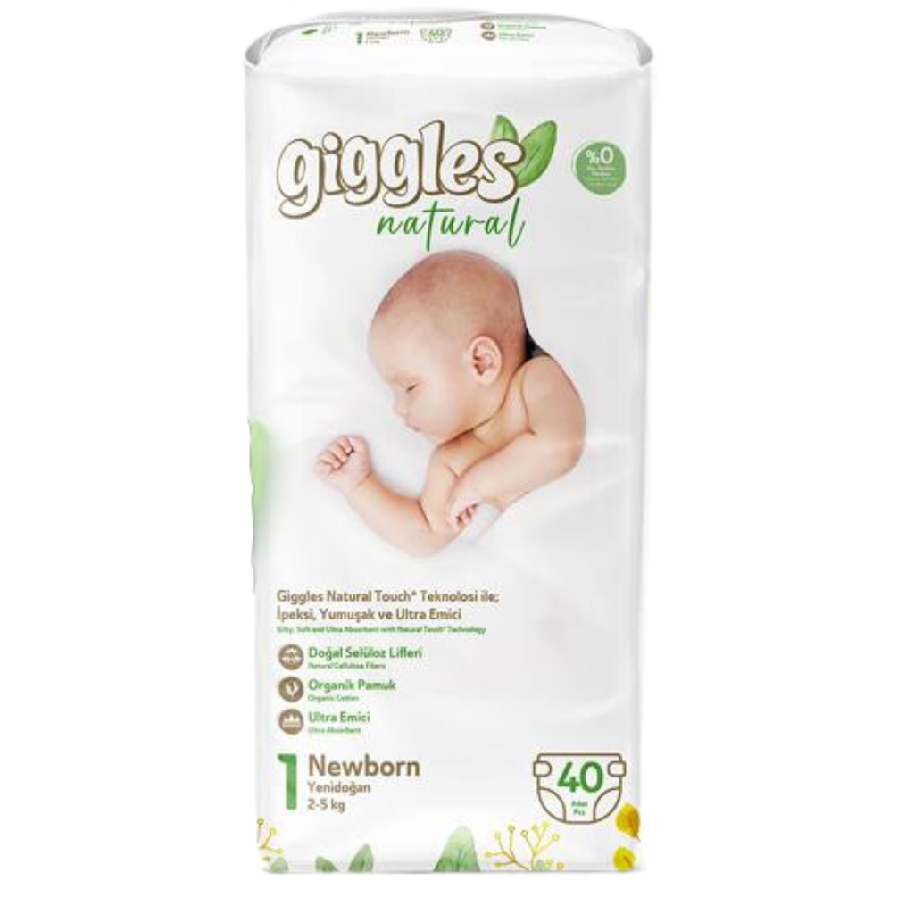 GIGGLES NATURAL 1 NEWBORN 40UN