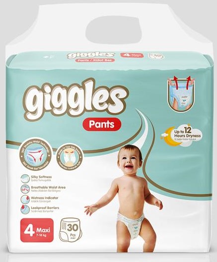 GIGGLES PANTS 4 MAXI 30UN