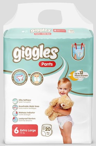 GIGGLES PANTS 6 EXTRALARGE 20UN