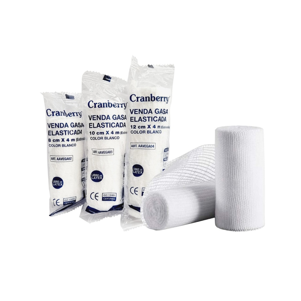 Cranberry Venda Gasa Elasticada 8 cm x 4 m | Unidad