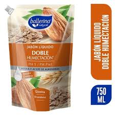 Ballerina Jabón Líquido Avena y Almendras  750 ml | Unidad
