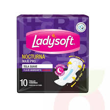 Ladysoft Toallas Higiénicas Maxi Pro Nocturna | 10 un