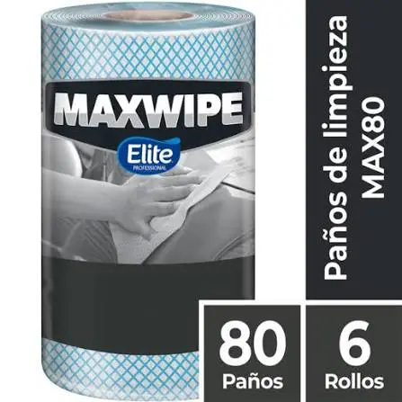 Elite Paño Maxwipe Azul | 80 un