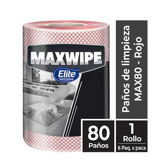 Elite Paño Maxwipe Rojo | 80 un