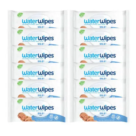 WaterWipes Toallas Húmedas I Caja 12 paq x 48 un