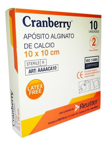Cranberry Apósito Alginato de Calcio 10 x 10 cm | UnidadUN