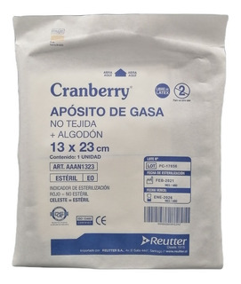 Cranberry Apósito de Gasa No Tejida + Algodón 13x23 cm | Unidad