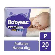 Babysec Premium Talla P | 20 Unidades