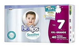 [79238] Bbtips Pañal Bebé Sensitive 7 XXXL | 40 Un