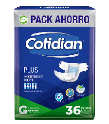 [77506] Cotidian Plus Pañal Adulto G | 36 Un