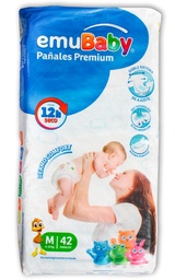 [PI129] Emubaby Pañales Premium Talla M | 42 un