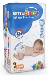 [PI128] Emubaby Pañales Premium Talla P | 42 un.