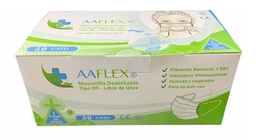 [MAS3PUN] AAFLEX Mascarilla 3 Pliegues Certificada | Caja 50 unidades