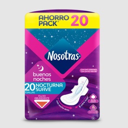 [120867] Toallas Nosotras Buenas Noches Tela Suave | 20 Unidades