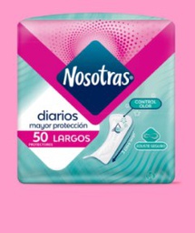 [41502] Nosotras Protectores Diarios Largos | Mayor Protección | 50 Unidades