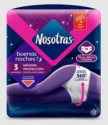 [48700] Nosotras Calzón Nocturno Desechable Talla M | 3 Unidades