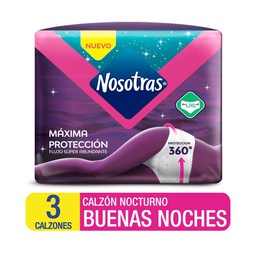 Nosotras Calzón Nocturno Desechable Talla L-XL | 3 Unidades