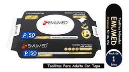 [PA049] Emumed Toallitas Húmedas Adulto Premium | 50 un