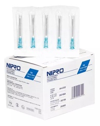 NIPRO AGUJA HIPODERMICA 23G x 1 1/4 CAJA 100 UN