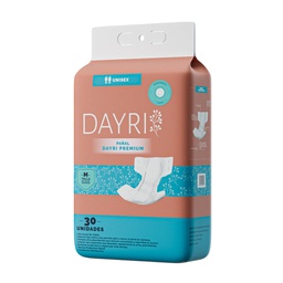 Dayri Pañal Adulto Premium Talla M Incontinencia Fuerte | 30 UN