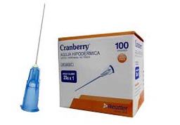 [AAAG2310] Cranberry Aguja Hipodérmica 23G x 1 I Caja 100 Unidades