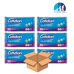 Cotidian Toalla Húmeda Adulto | Caja de 6x60 Un