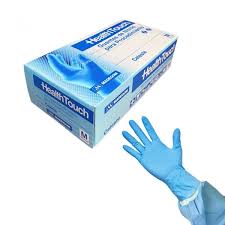 [GEE1061] HealthTouch Guante de Nitrilo Celeste Talla M |100 un