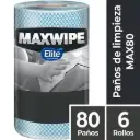 Elite Paño Maxwipe Azul | 80 un