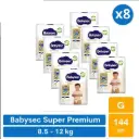 Babysec Super  Premium Pack Mensual G l 144 un 
