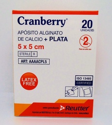 [AAAACPL5] Cranberry Apósito Alginato + Plata 5 x 5 cm | Unidad